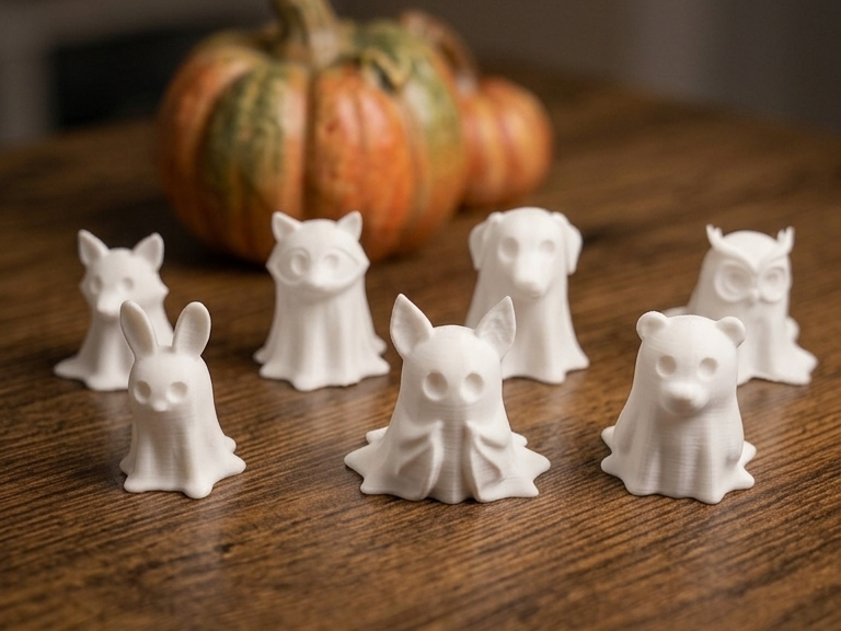 Ghost Animals Collection - Spooky Mini Figurine Set